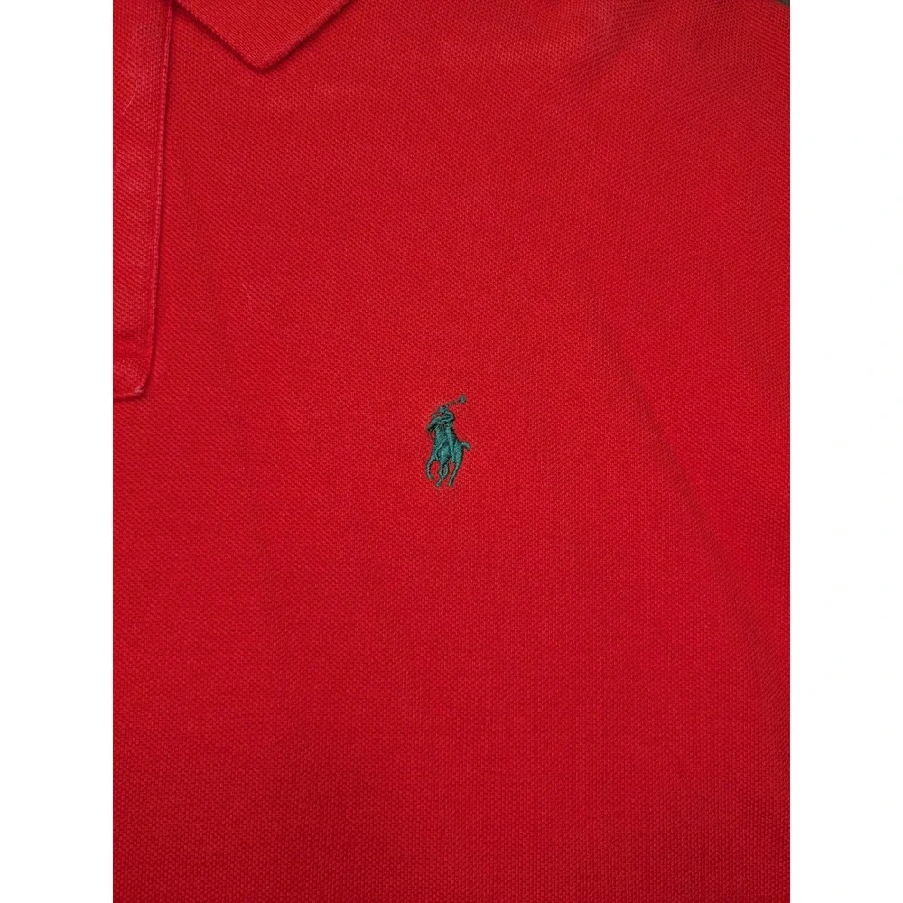 Polo Ralph Lauren Mens Large Orange Cotton Short Sleeve Pony Logo Polo Shirt